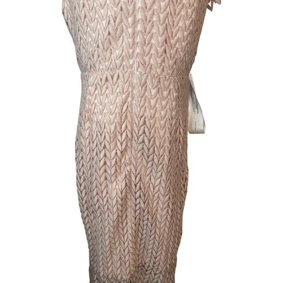 Kay Unger New York Size 10 Lace Overlay Dress Blush Pink Polyester Blend NWT - Picture 13 of 16